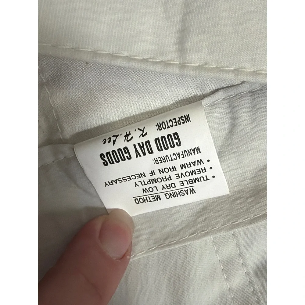 Good Day‎ Goods Mens White Pleated Cotton Trousers Size 36 Straight Leg Casual